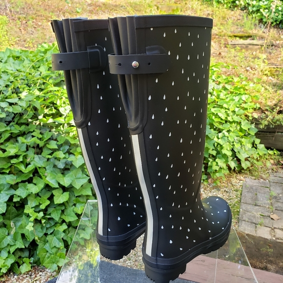 NEW Joules Tall Rain Boot with Adjustable Back Gusset Women's Size 5 - B… - Picture 6 of 16